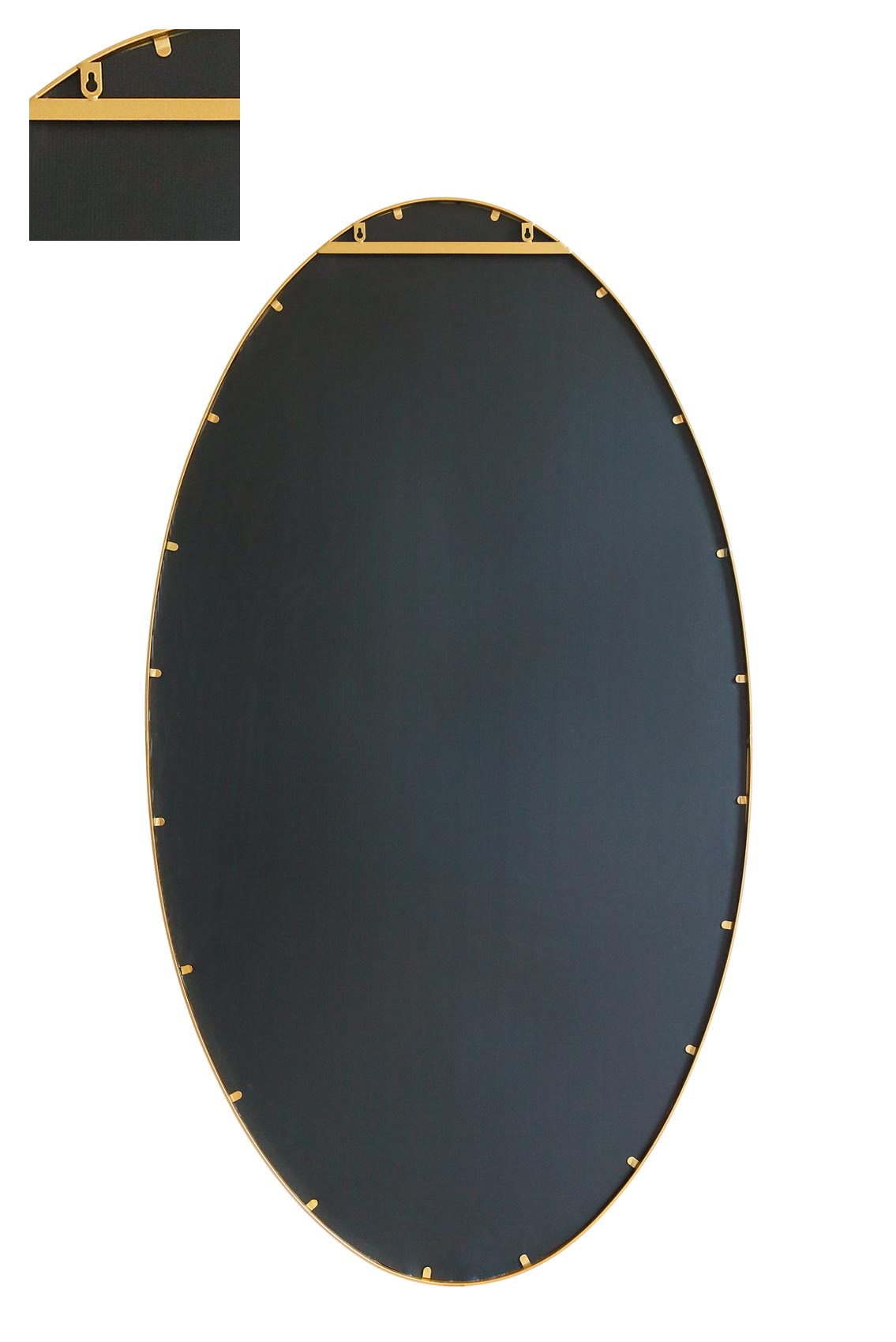 Elegant Gold Oval Garden Wall Mirror - 79" x 44" (200 x 112CM) with Metal Frame-10