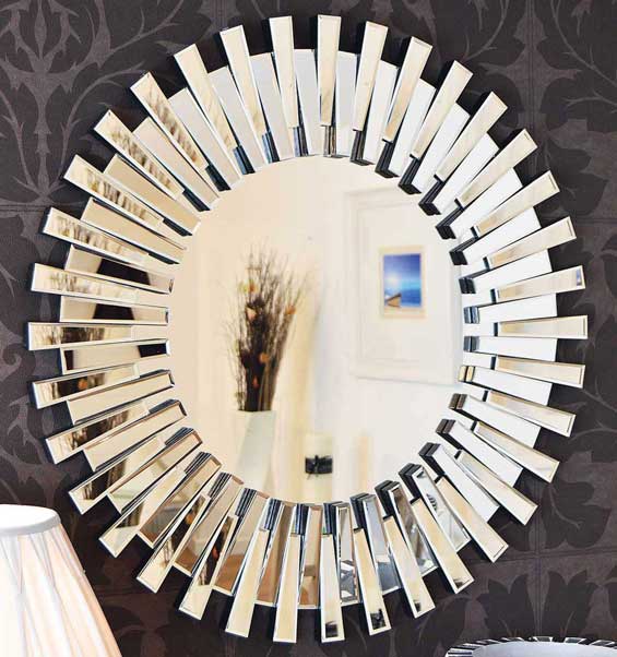 Radiant Round Glass Mirror - 91 x 91 CM-1