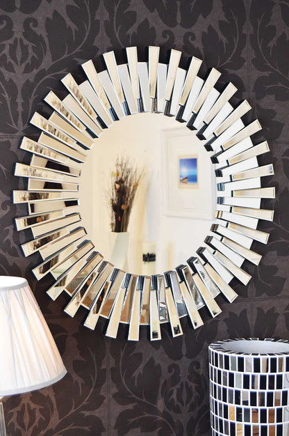 Radiant Round Glass Mirror - 91 x 91 CM-2