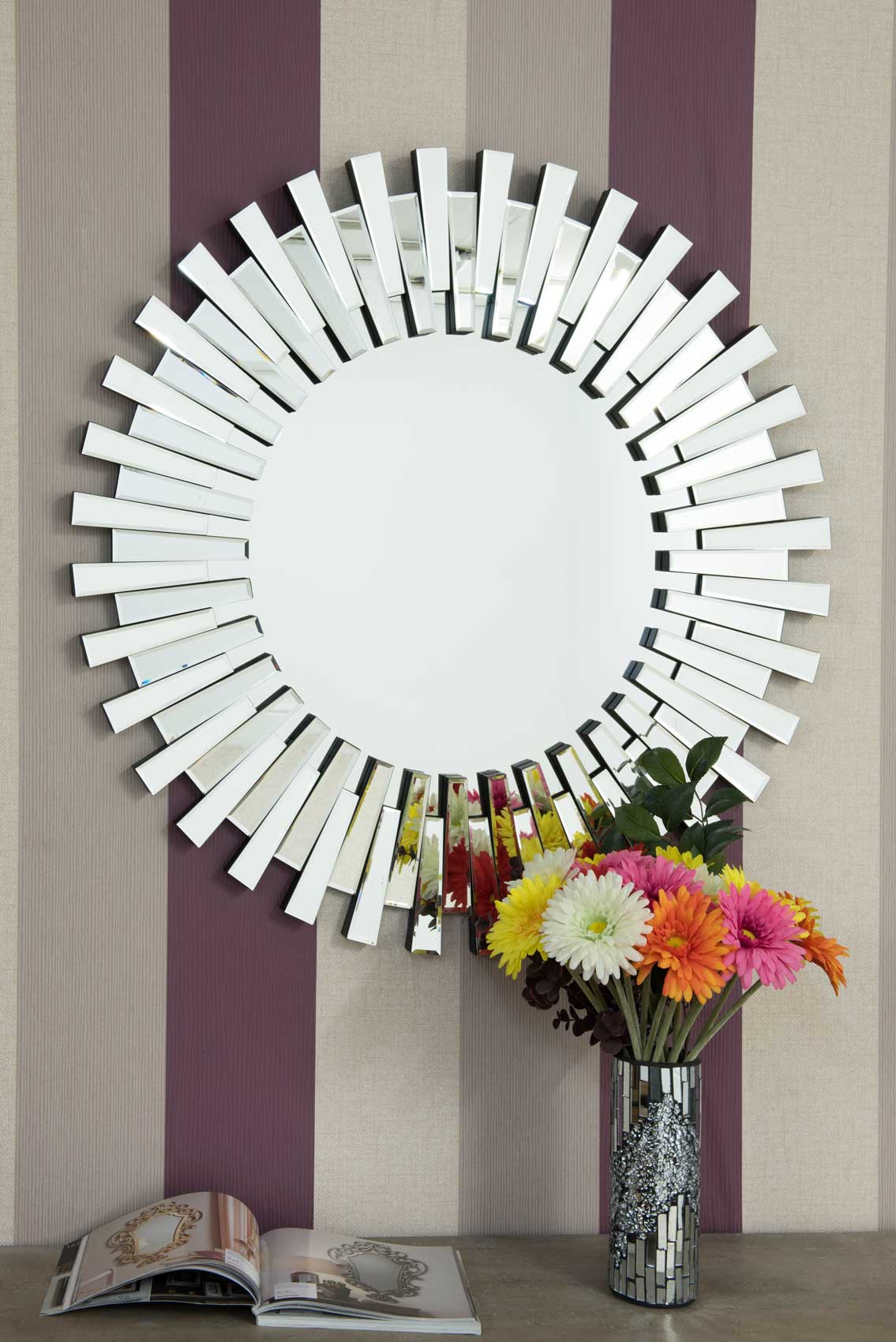 Radiant Round Glass Mirror - 91 x 91 CM-3