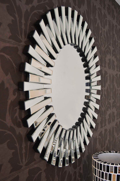 Radiant Round Glass Mirror - 91 x 91 CM-4