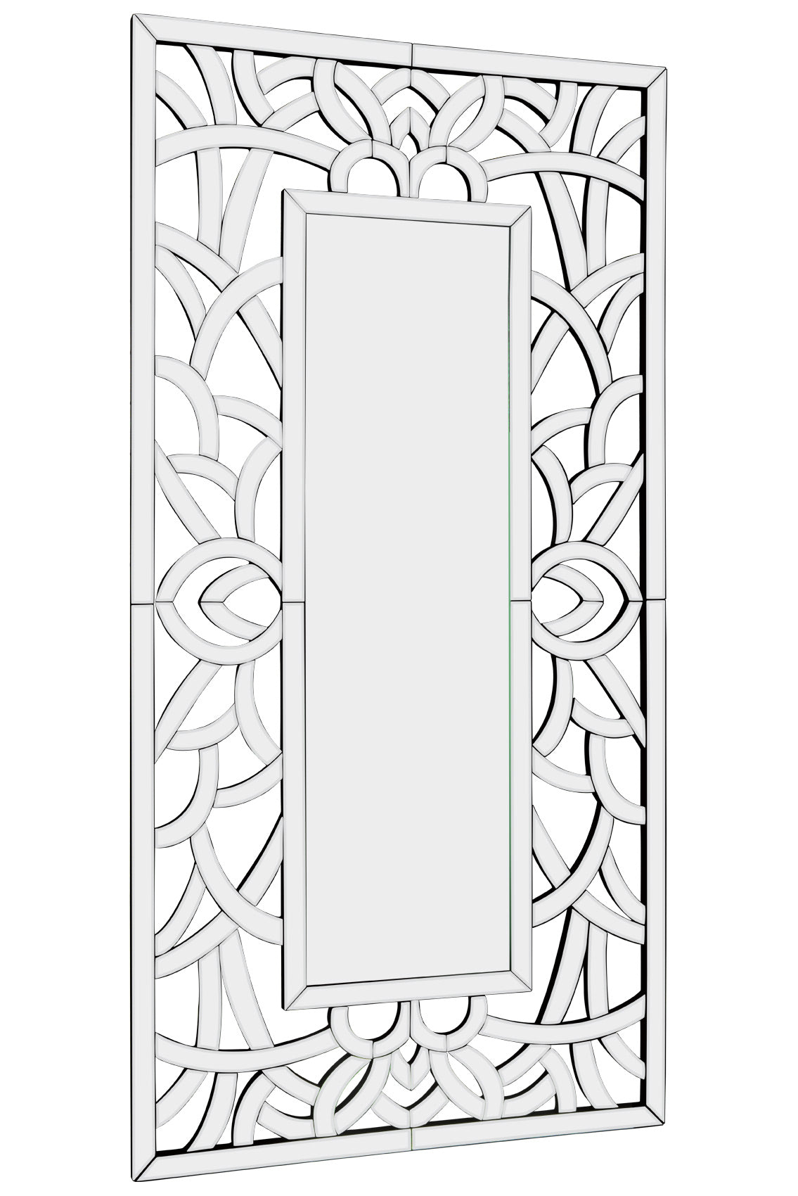 Sleek Full-Length Glass Mirror 150 x 75 CM-4