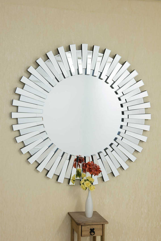 Radiant All-Glass Decorative Round Mirror 120 x 120 CM-1