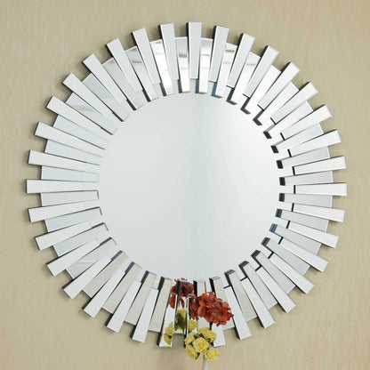 Radiant All-Glass Decorative Round Mirror 120 x 120 CM-3