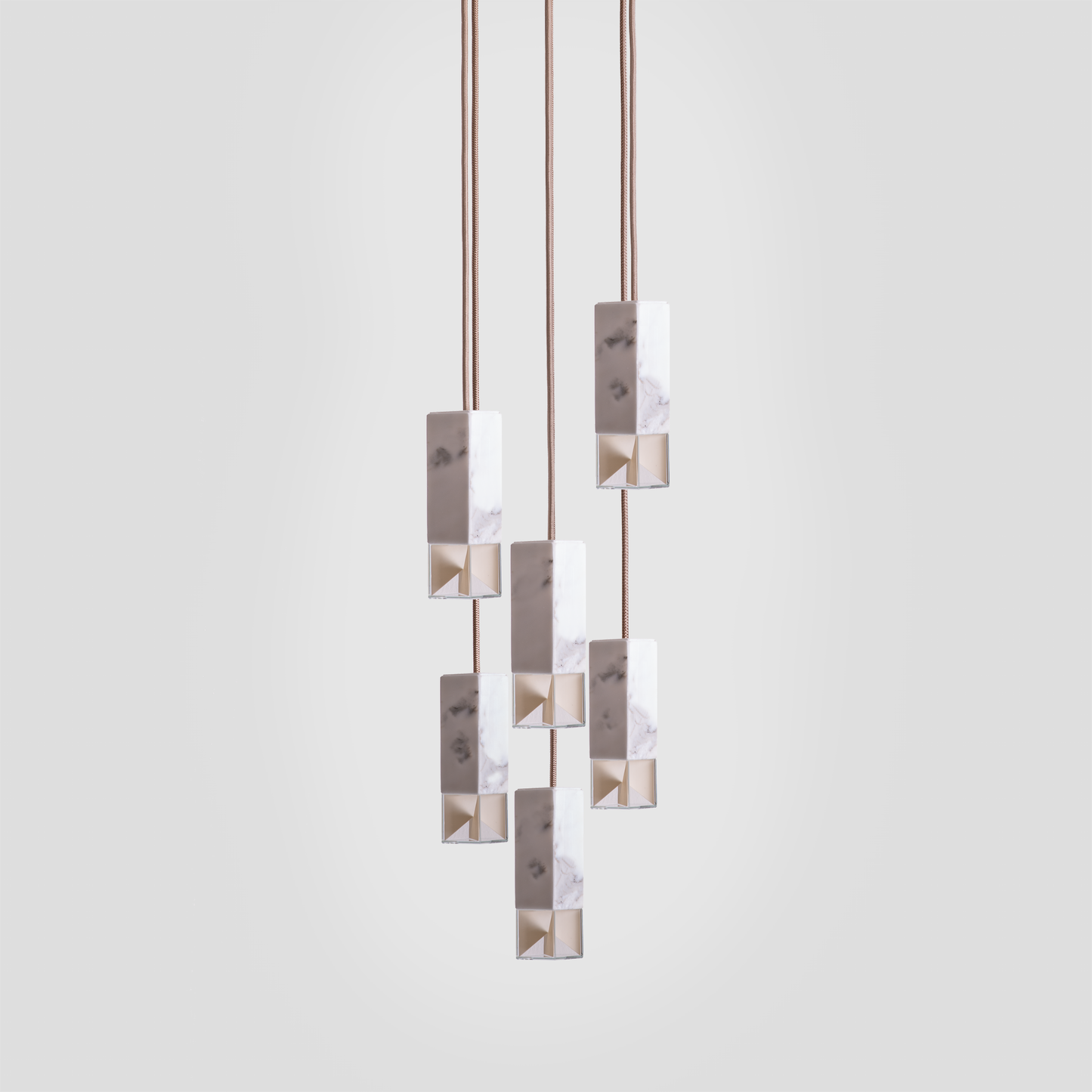 Lamp/ One Marble  6- Light Chandelier