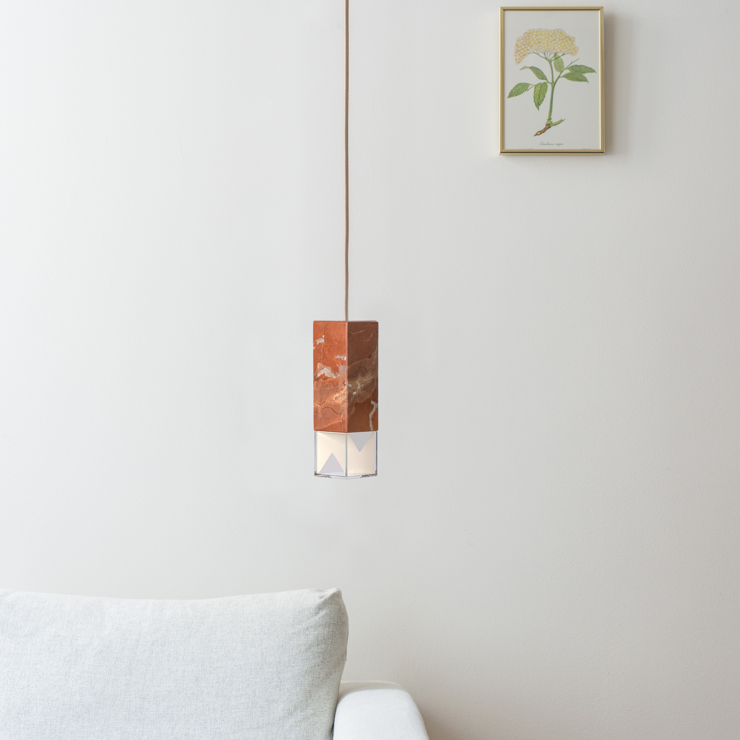 Lamp/ One Red White Wall lifestyle image lounge