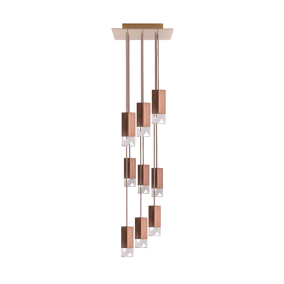 Lamp/ One Wood 9- Light Chandelier white cut-out