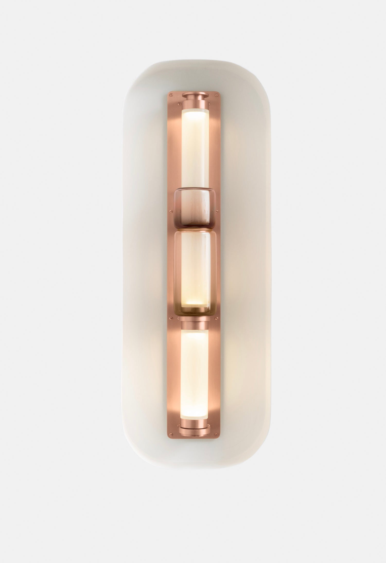 LUNA SCONCE WITH BEADS SATIN COPPER SET 