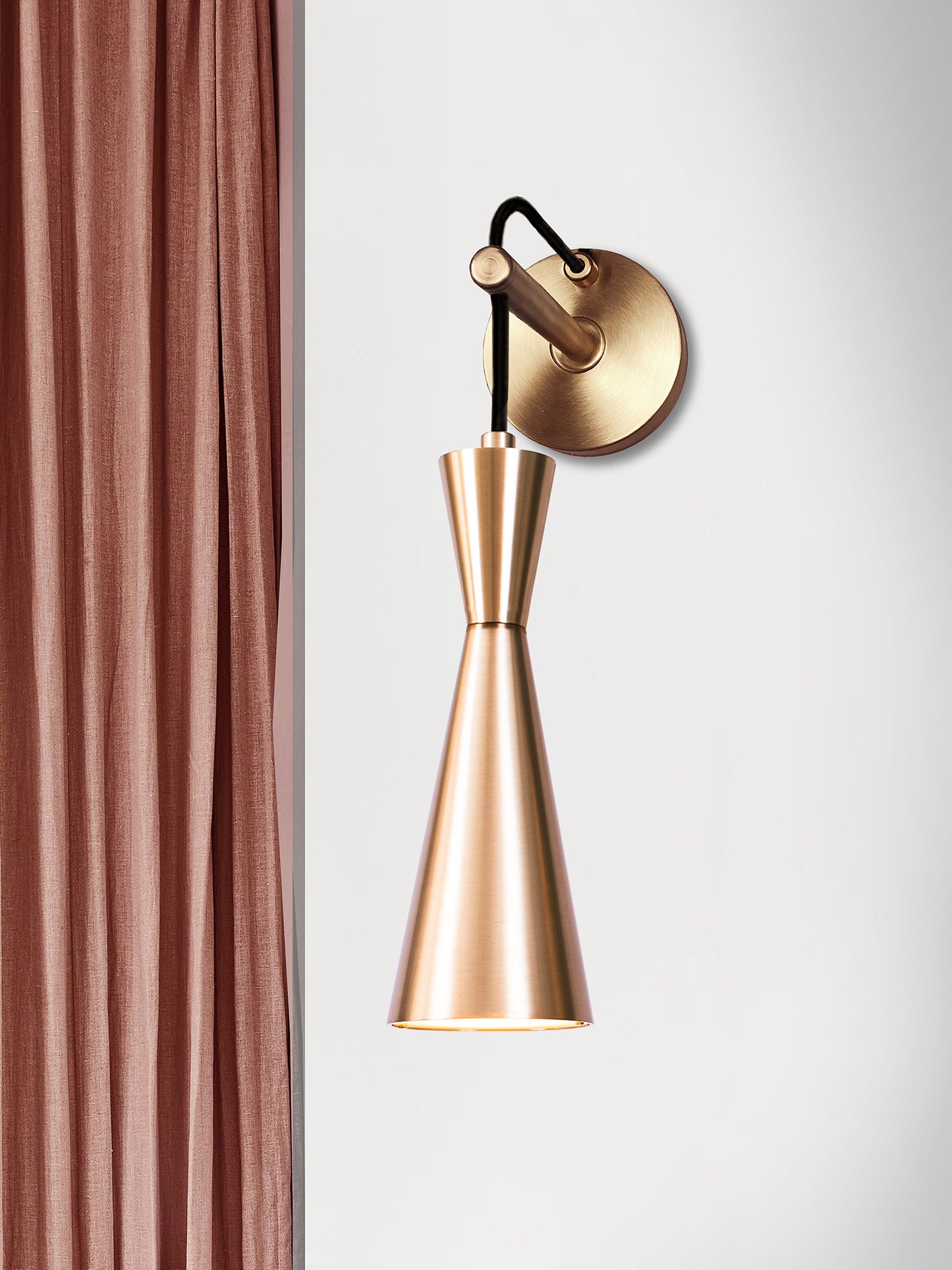 Cone Wall Light, on wall in setting.