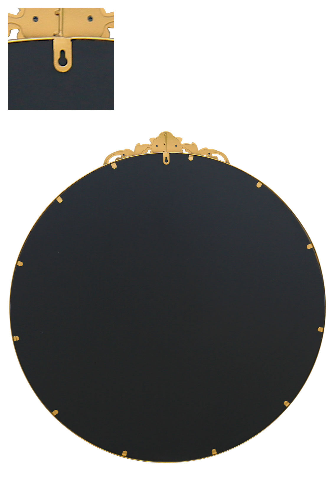 Regal Round Wall Mirror with Gold Metal Frame - 39" X 39" (100x100CM)-4