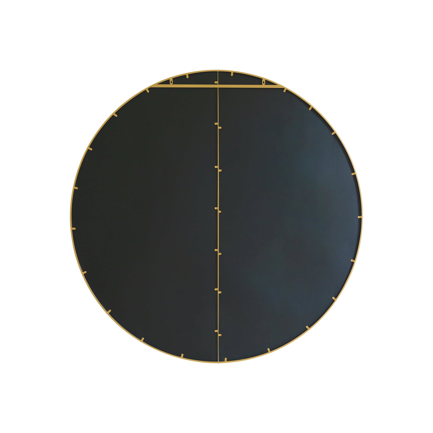 The Quadrants - XL Gold Circular Metal Wall Mirror (54" x 54" / 140 x 140 CM) in Four Sections-5