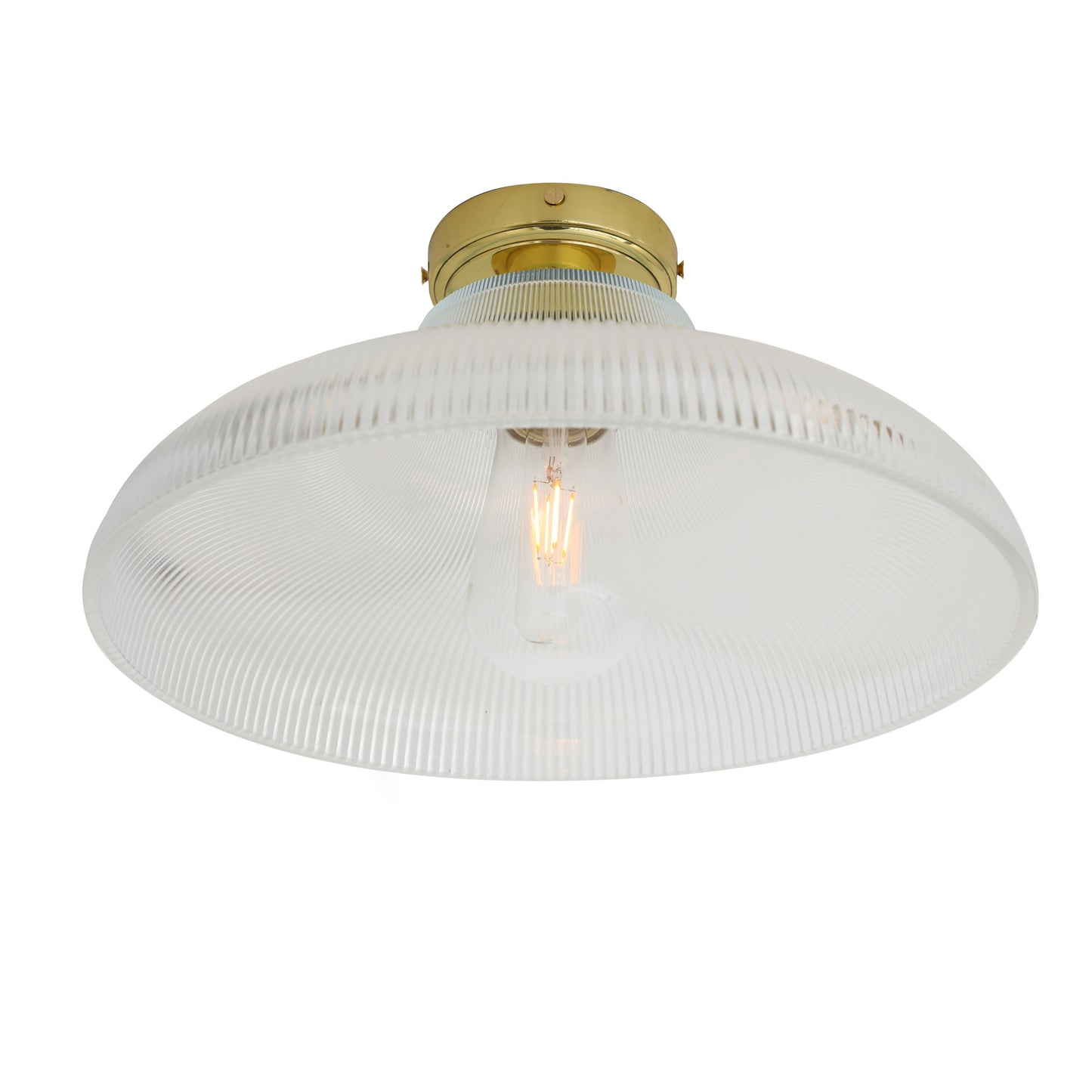 Aquarius Prismatic Glass Ceiling Light 40cm IP65