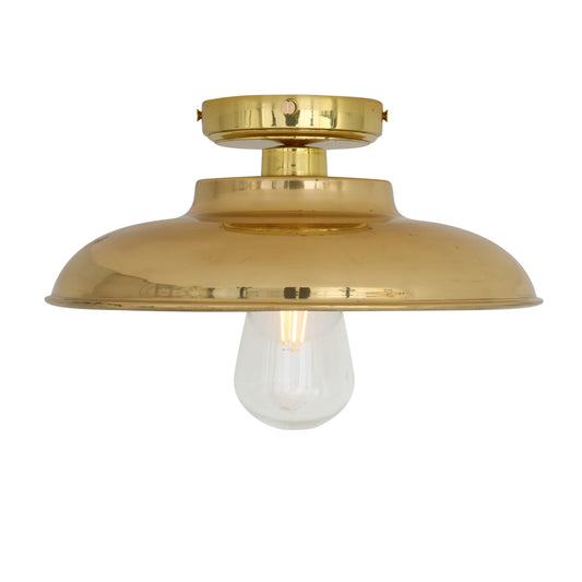 Darya Industrial Brass Ceiling Light IP65 Product Shot