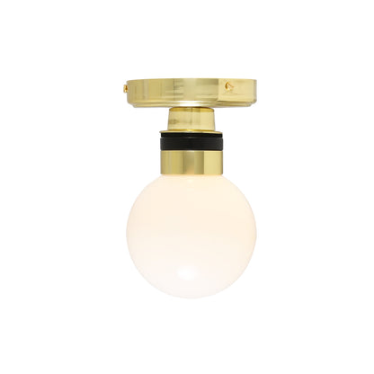 Ayr Small Globe Flush Bathroom Ceiling Light 12cm IP65