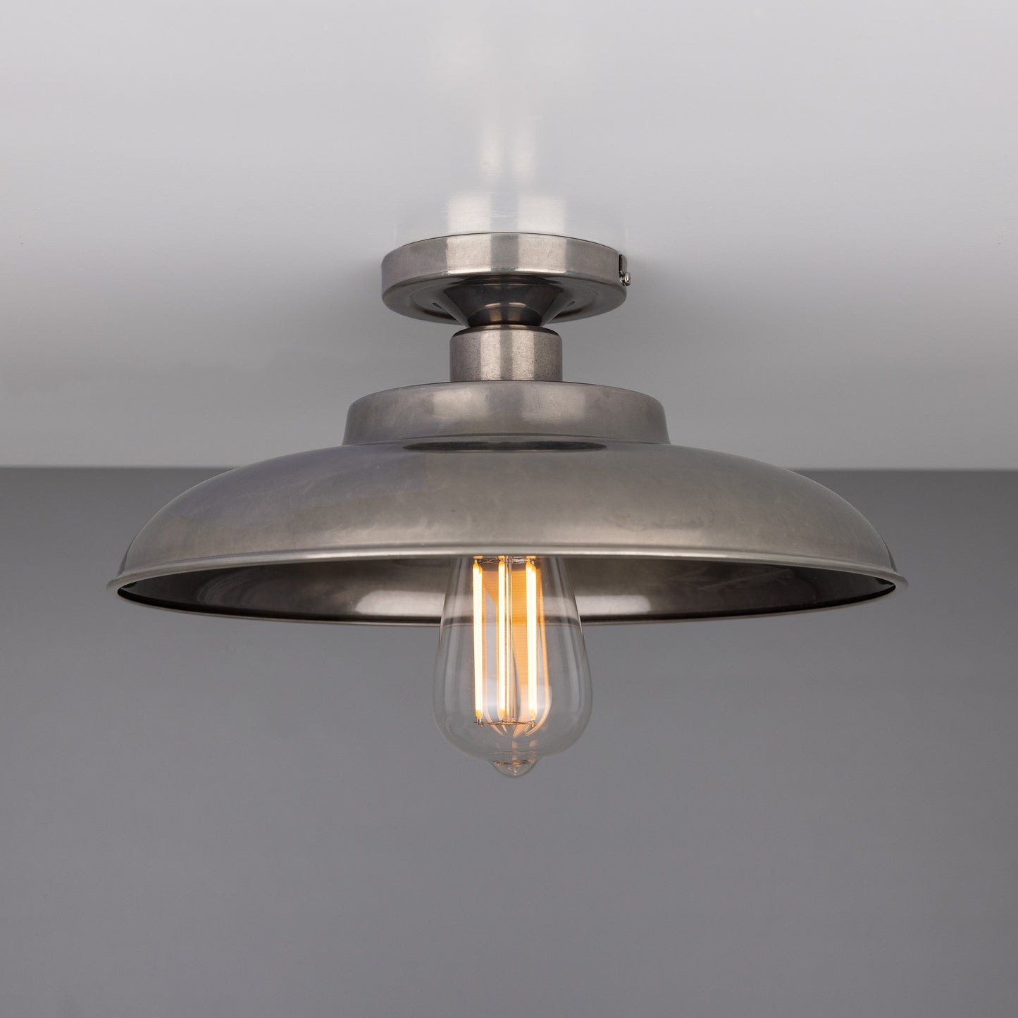 Telal Industrial Factory Flush Ceiling Light 32cm Product Shot