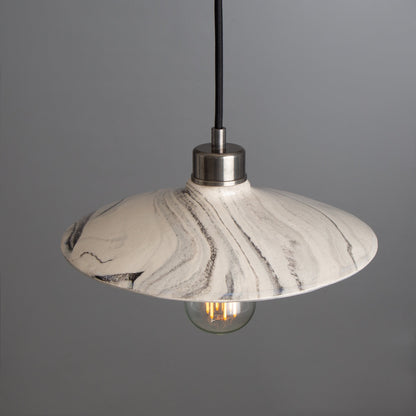 Pyrus Marbled Ceramic Pendant Light 28cm Product Shot