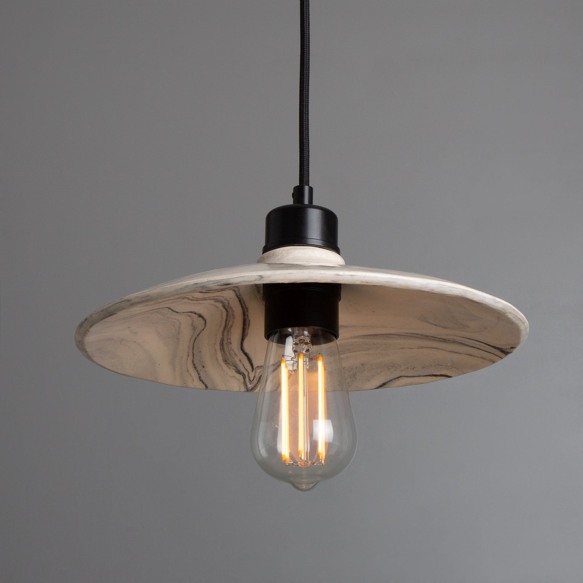 Pyrus Marbled Ceramic Pendant Light 28cm Product Shot