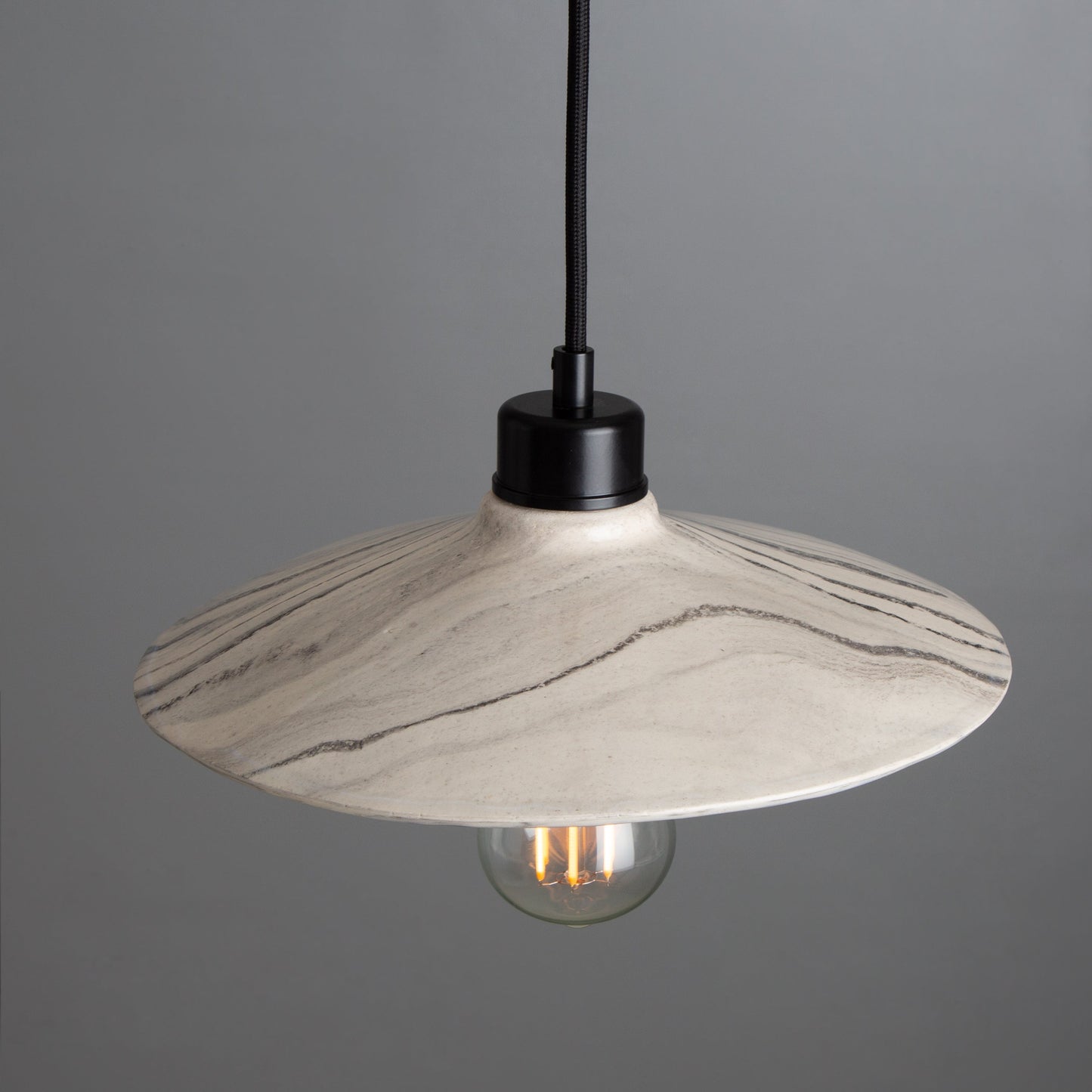 Pyrus Marbled Ceramic Pendant Light 28cm Product Shot