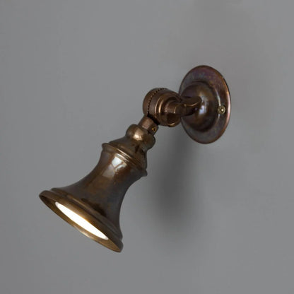 Accra Traditional Adjustable Brass Wall Spotlight