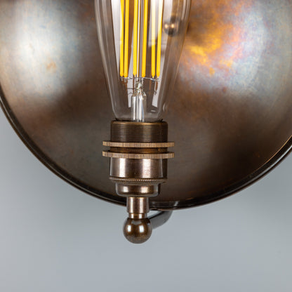 Chulainn Industrial Brass Dish Wall Light 25cm Product Shot