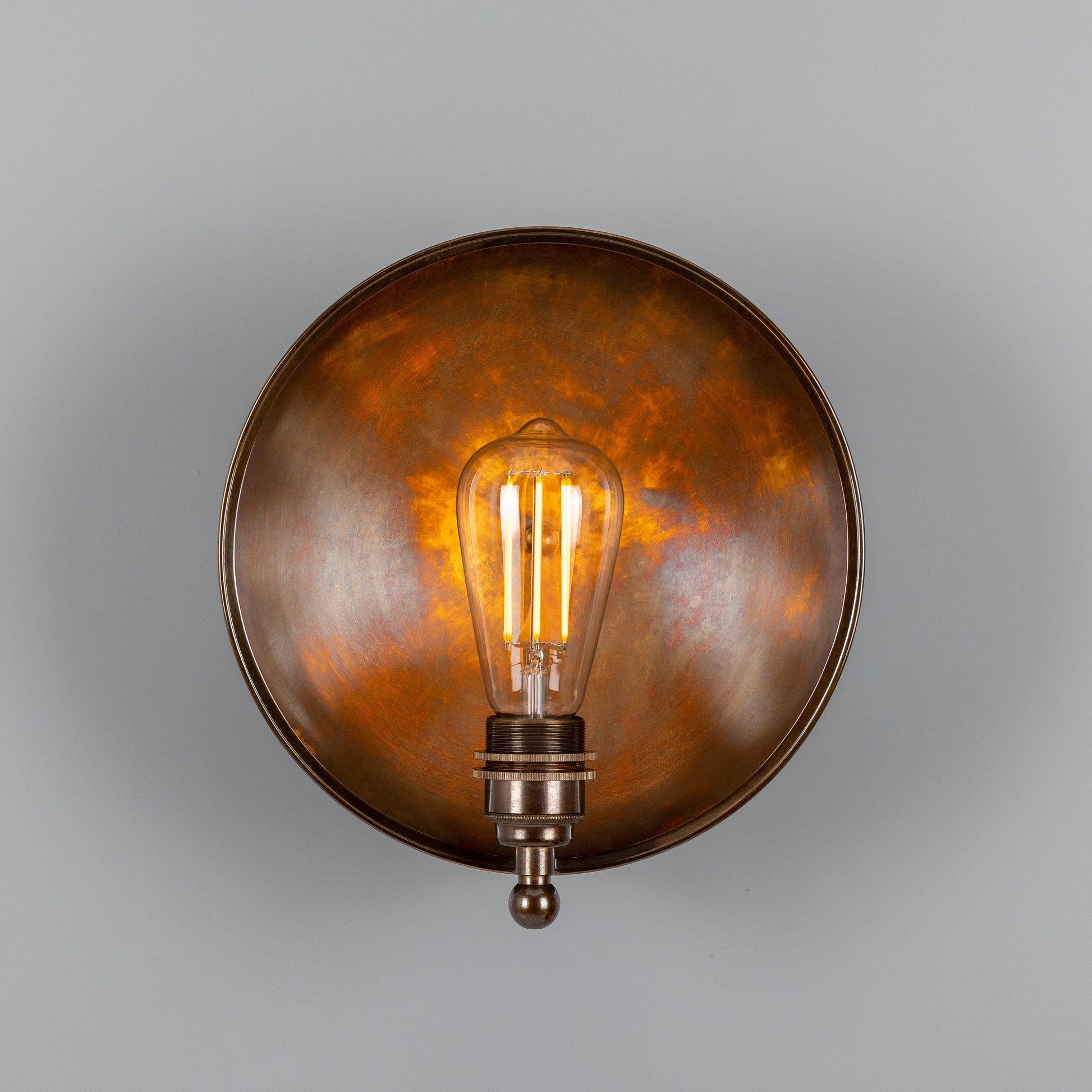 Chulainn Industrial Brass Dish Wall Light 25cm Product Shot