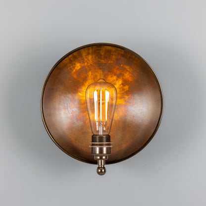 Chulainn Industrial Brass Dish Wall Light 25cm Product Shot