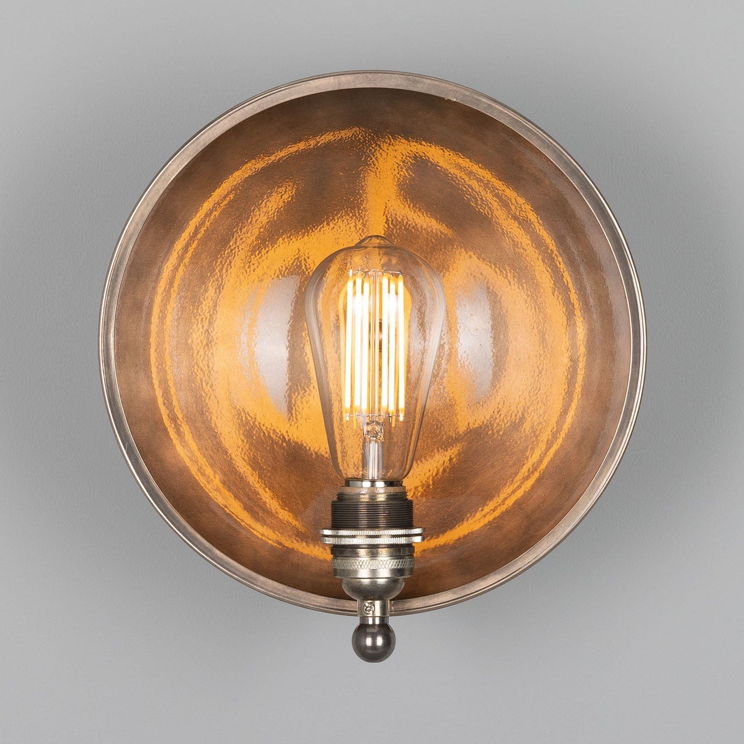 Chulainn Industrial Brass Dish Wall Light 25cm Product Shot