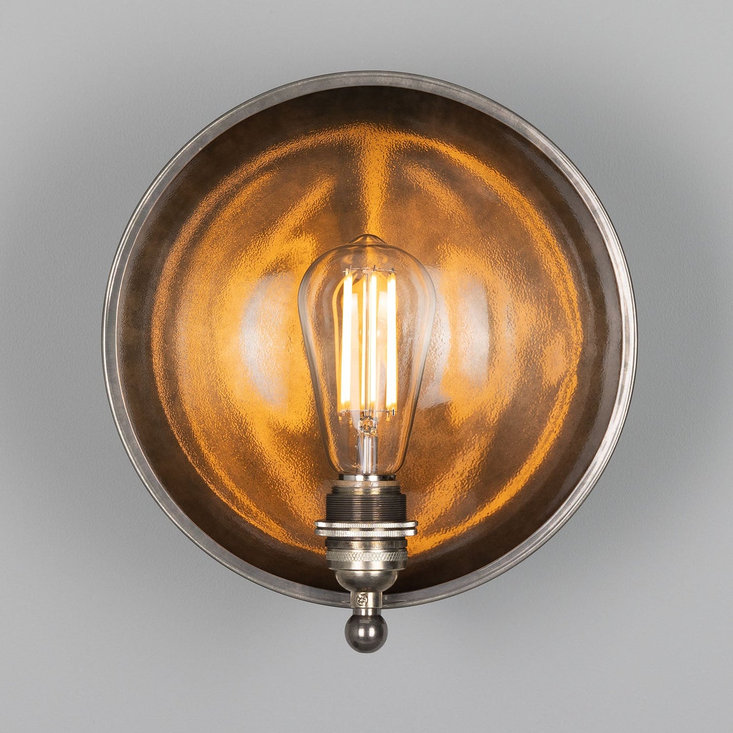 Chulainn Industrial Brass Dish Wall Light 25cm Product Shot