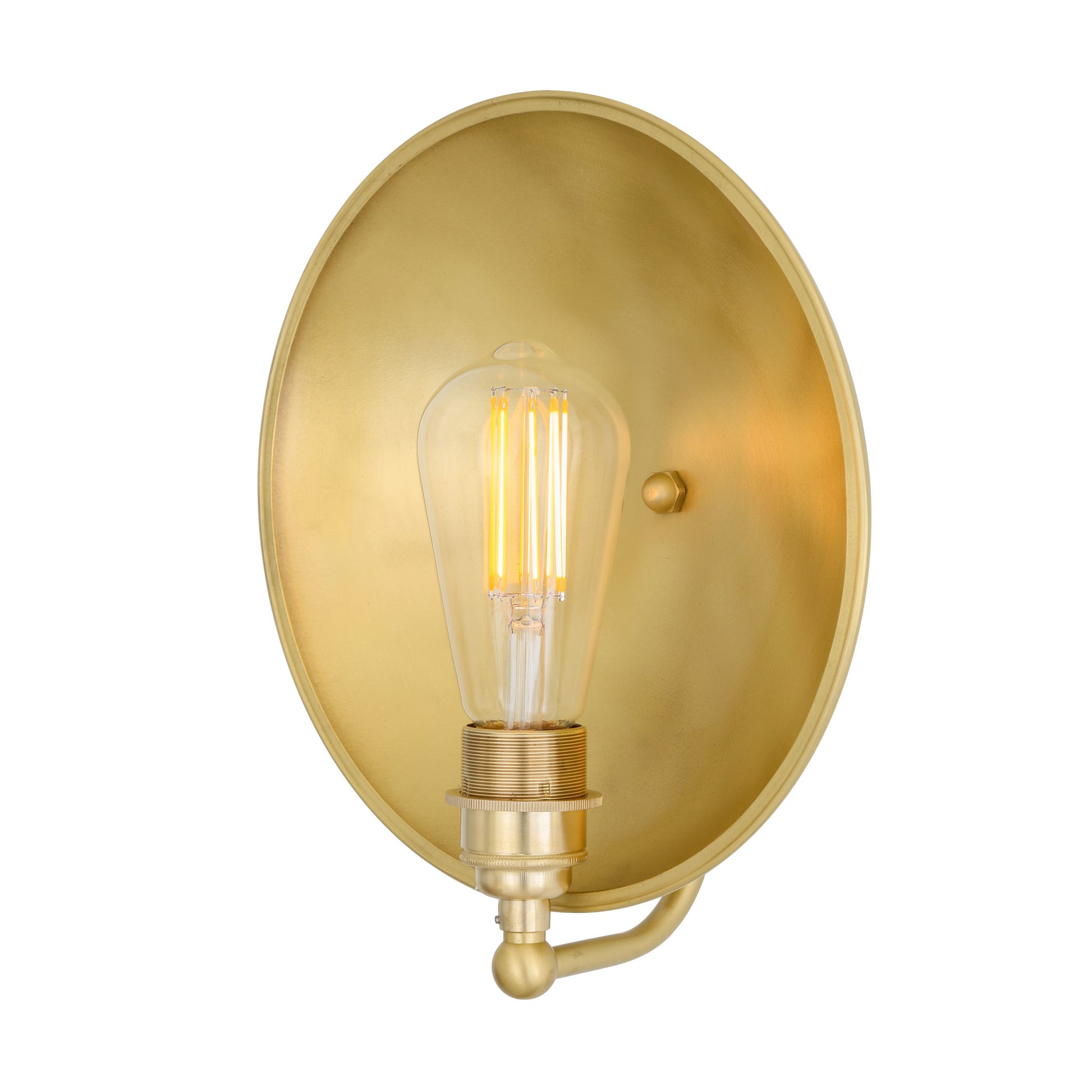 Chulainn Industrial Brass Dish Wall Light 25cm Product Shot