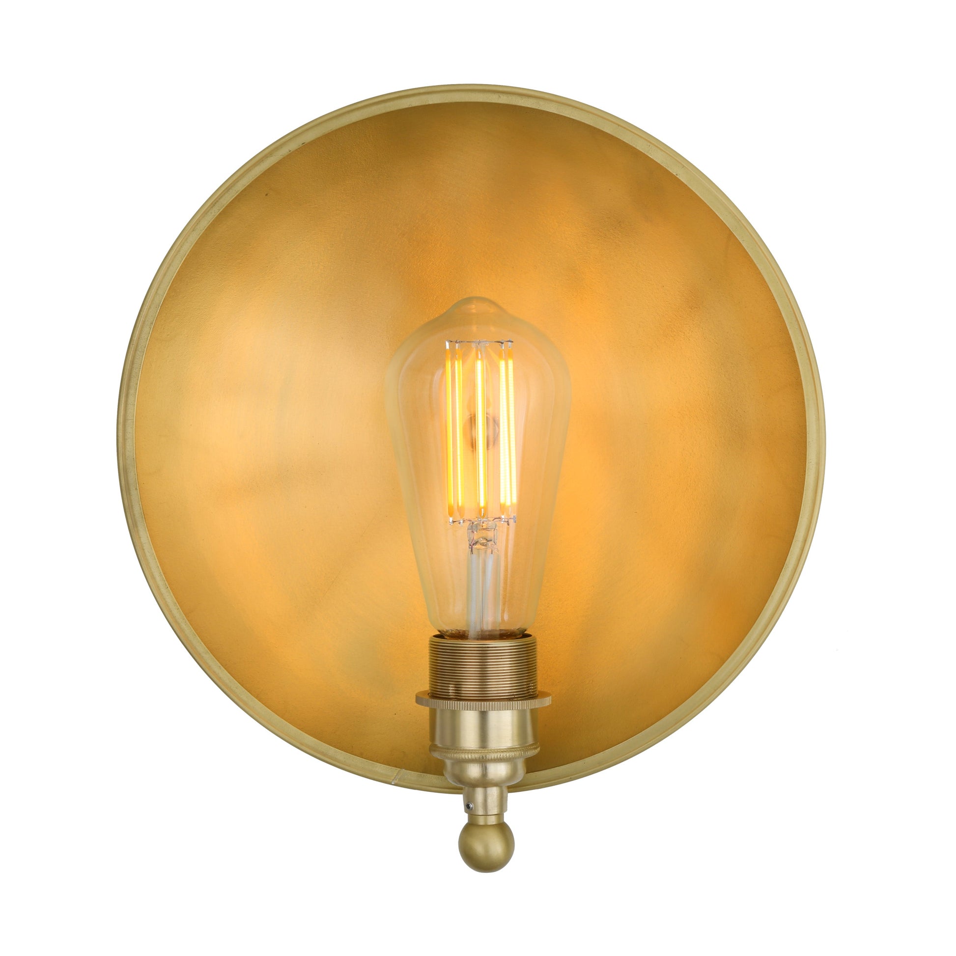 Chulainn Industrial Brass Dish Wall Light 25cm Product Shot