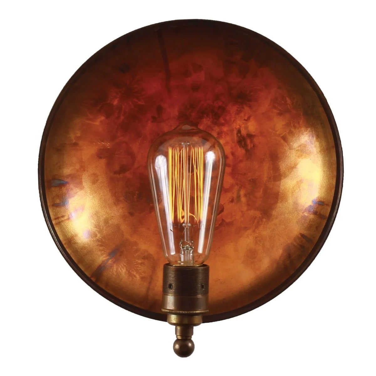 Chulainn Industrial Brass Dish Wall Light 25cm Product Shot