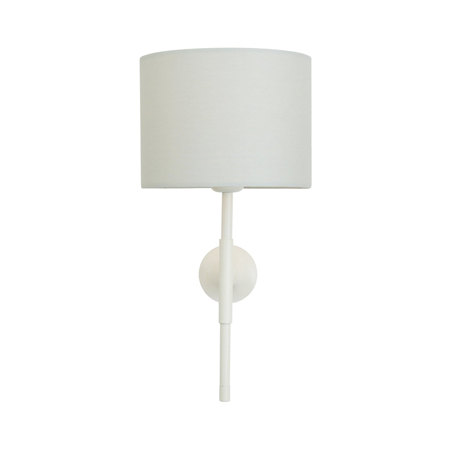 Tenby Modern Brass Wall Light with Empire Fabric Shade Product Shot