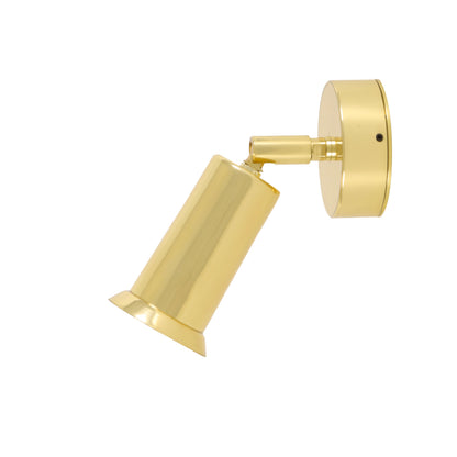 Jasper Modern Brass Wall Spotlight with Swivel Product Shot