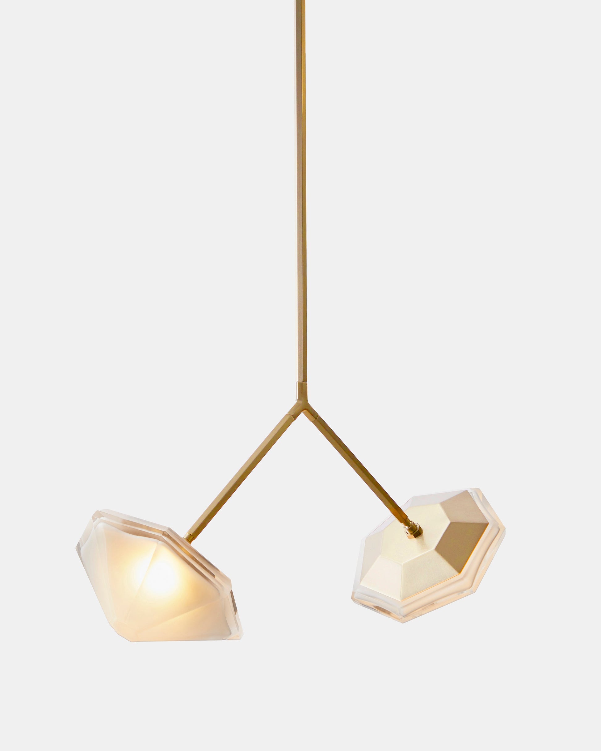 MYRIAD Wishbone Pendant Brass