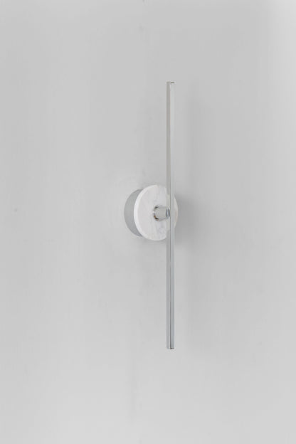 Stick Wall Light Chrome & White marble, side