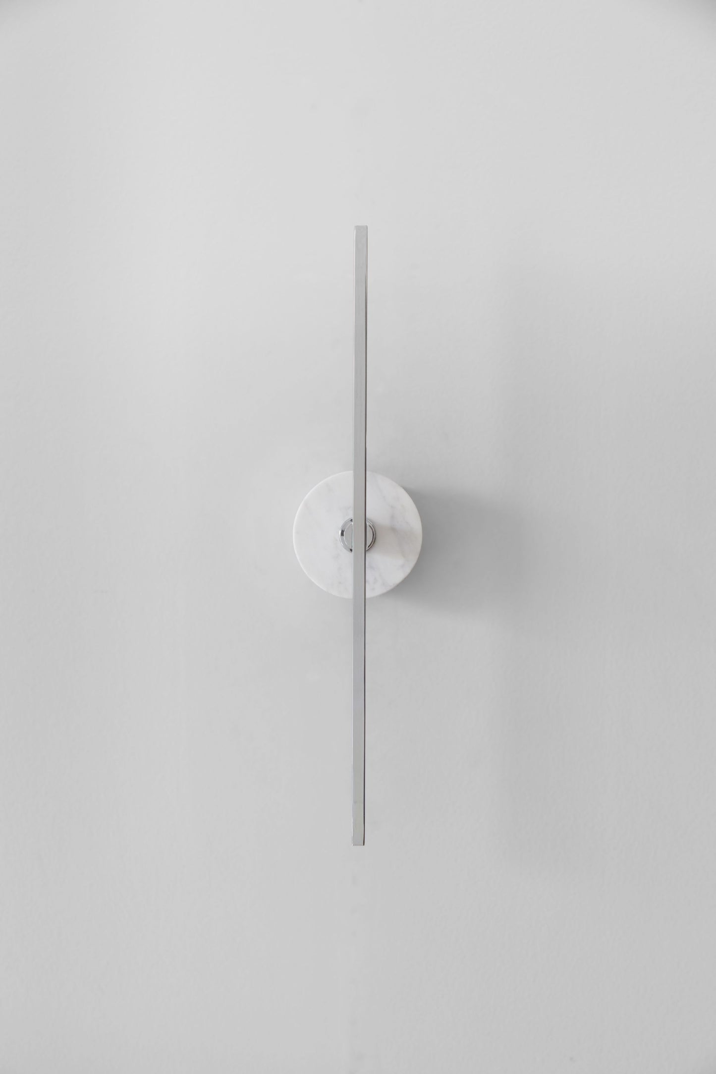 Stick Wall Light Chrome & White marble, front 