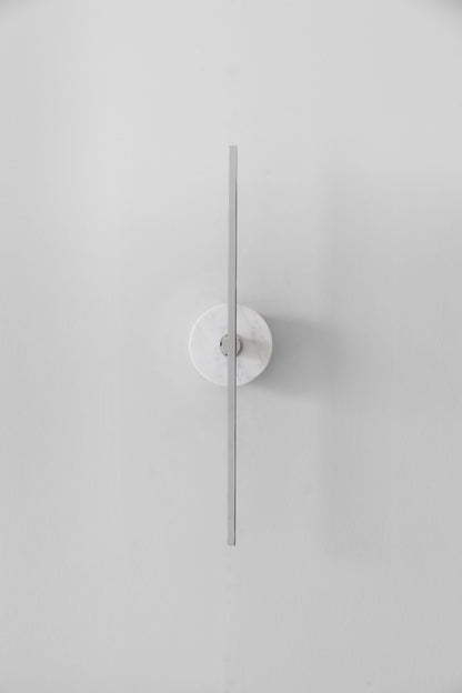 Stick Wall Light Chrome & White marble, front 