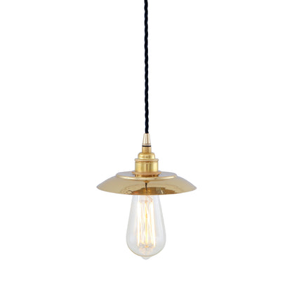 Reznor Industrial Brass Pendant Light