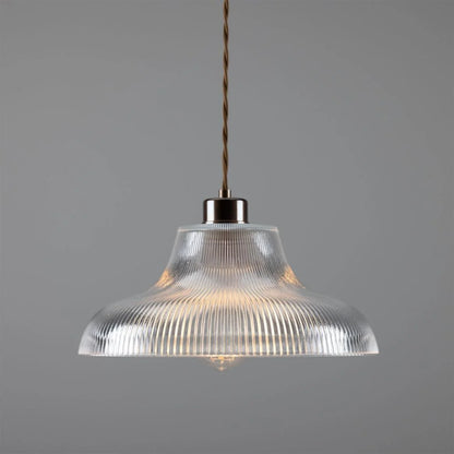 Mono Industrial Railway Glass Pendant Light 30cm