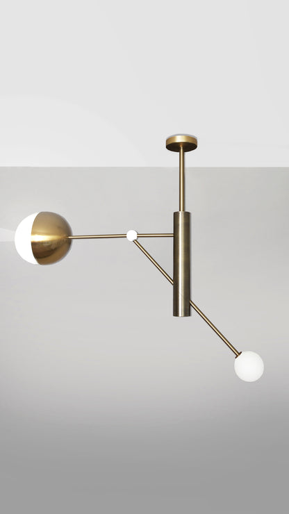 Pole Dance Pendant Light, front view.