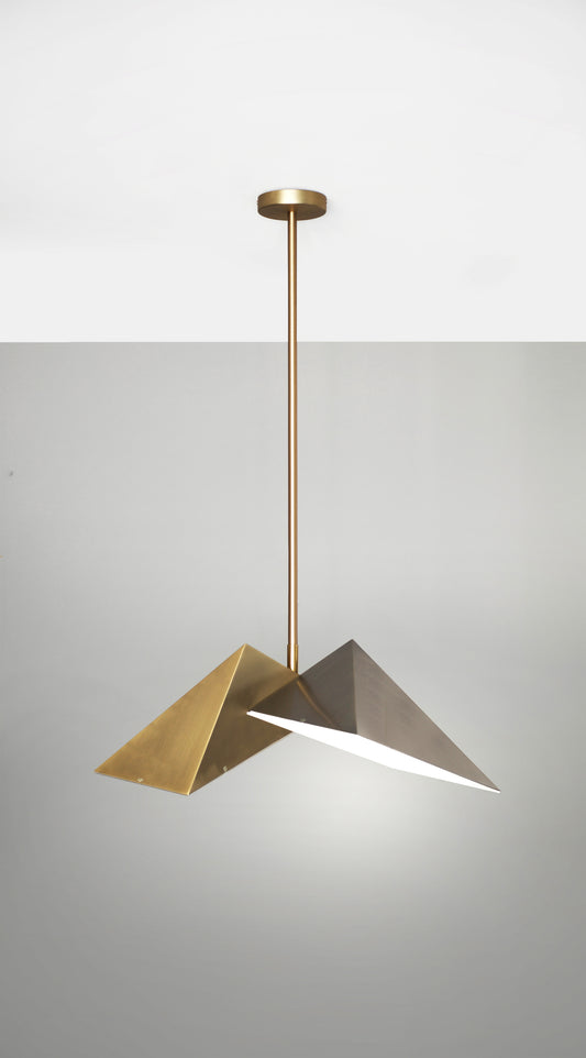 Triangular Prism Pendant Light- Front View