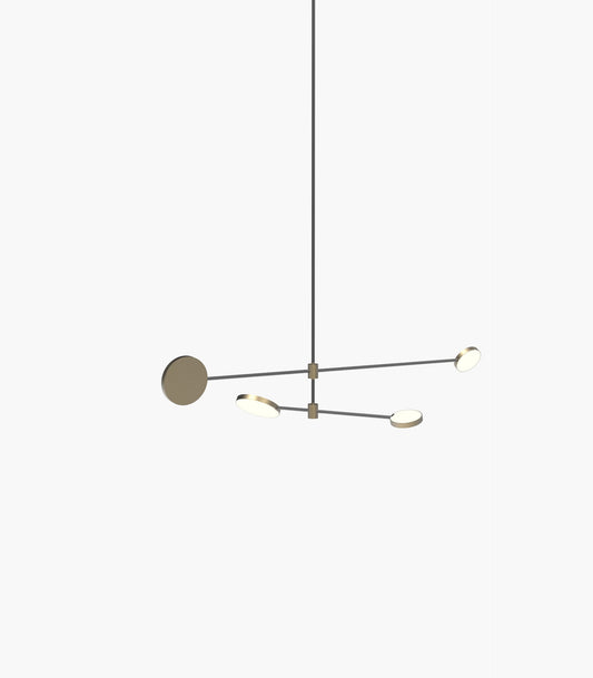 Motion S23-05 Pendant Light Burnished Brass/ Black front