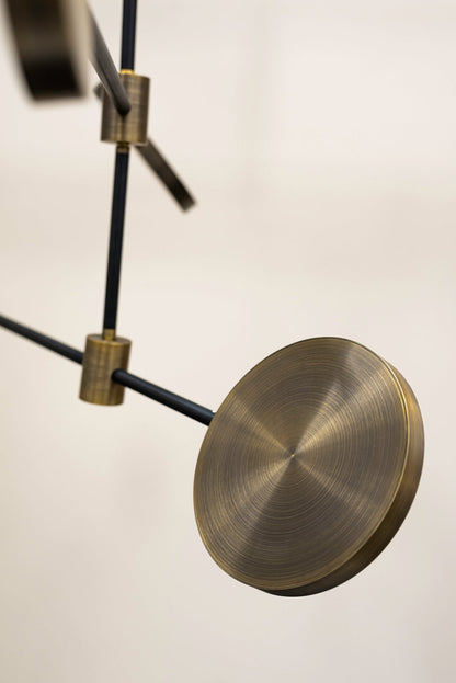 Motion S23-05 Pendant Light Burnished Brass/ Black close up