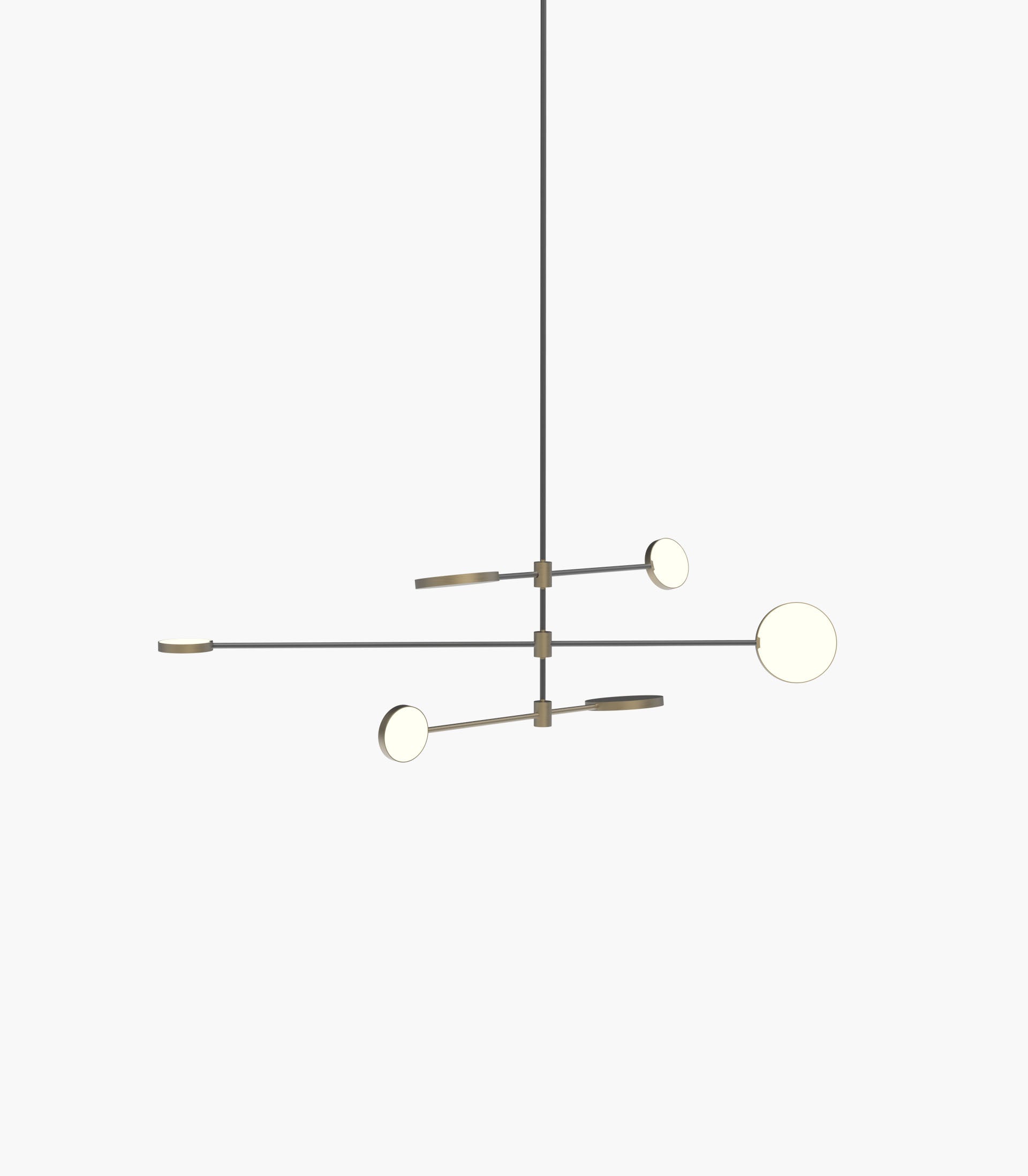 Motion S23-07 Pendant Light Burnished Brass/ Black front