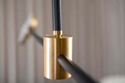 Motion S23-07 Pendant Light Burnished Brass/ Black close up