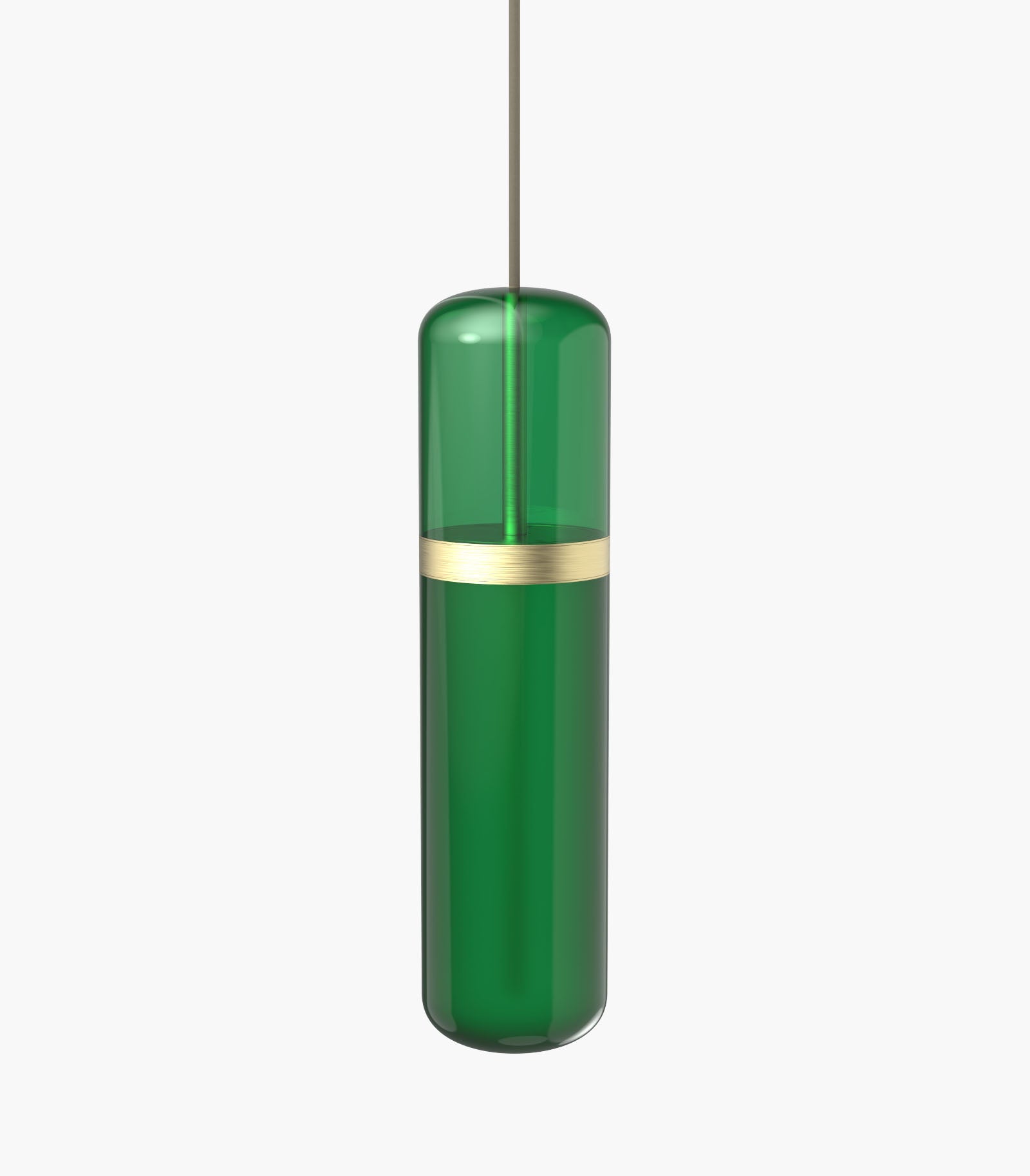 Pill S36-01 Pendant Light Amber black anodised