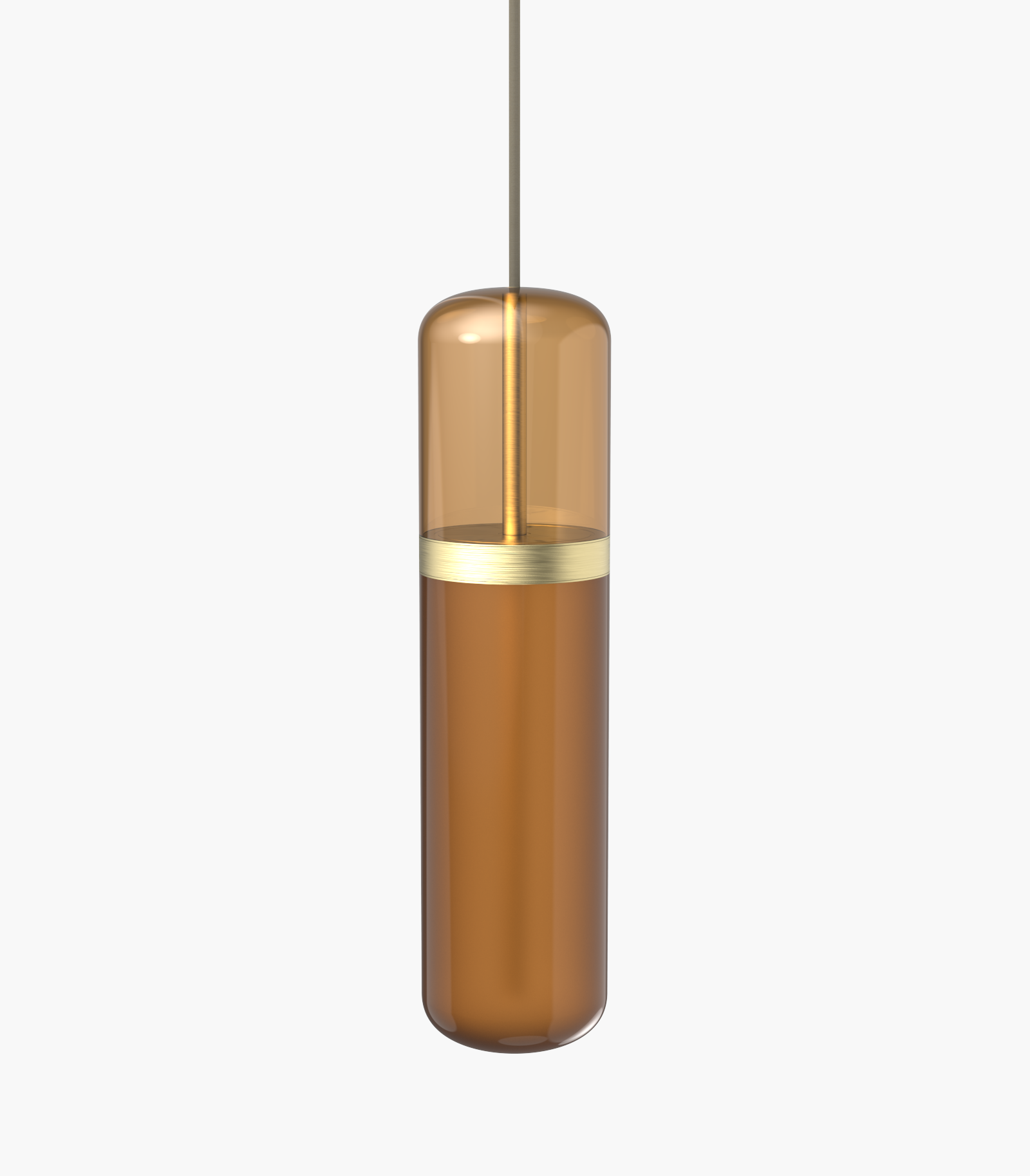 Pill S36-01 Pendant Light Amber brushed brass