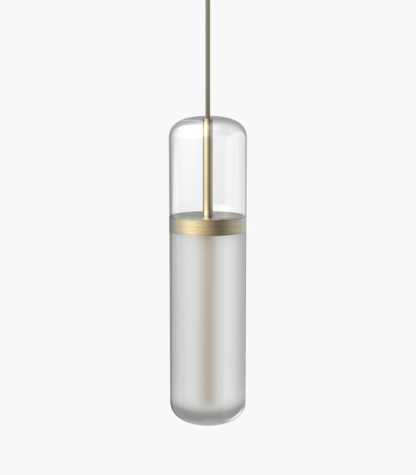 Pill S36-01 Pendant Light white burnished brass