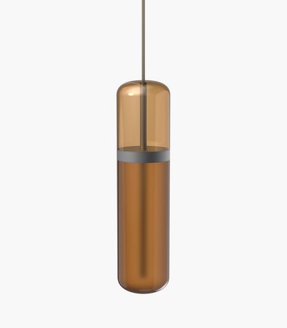 Pill S36-01 Pendant Light blue brushed brass