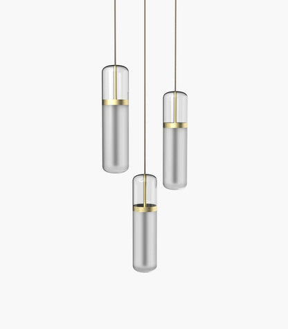 Pill S36-02 Pendant Light White Black Anodised 